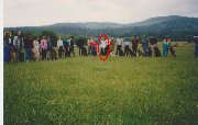 37 participants of the dog training programme run by me- ready for the dog companion exam, 1995